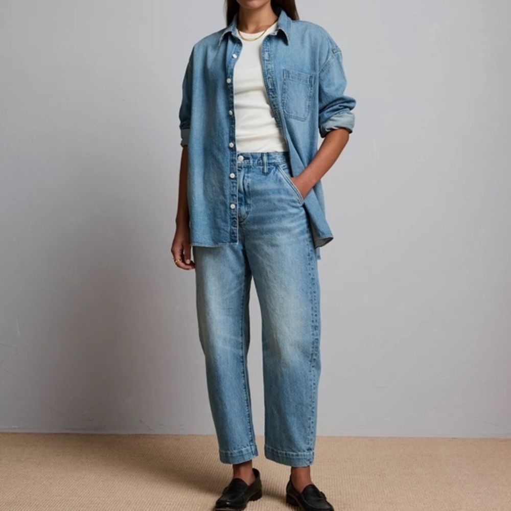 AE77 Premium Barrel Jean 100 organic cotton / woman’s size 14 sold out on site